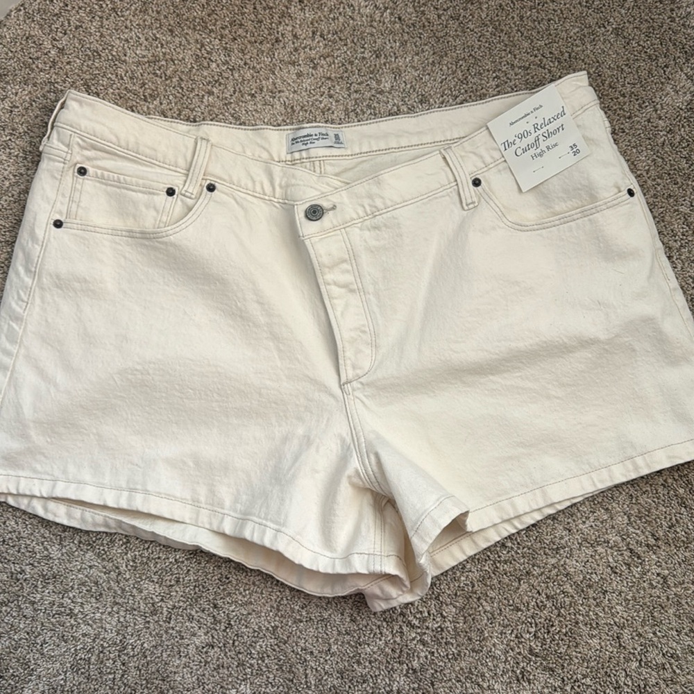 Abercrombie 90’s Relaxed Cutoff Shorts High Rise | Plus Size Shorts Size 20 NWT
